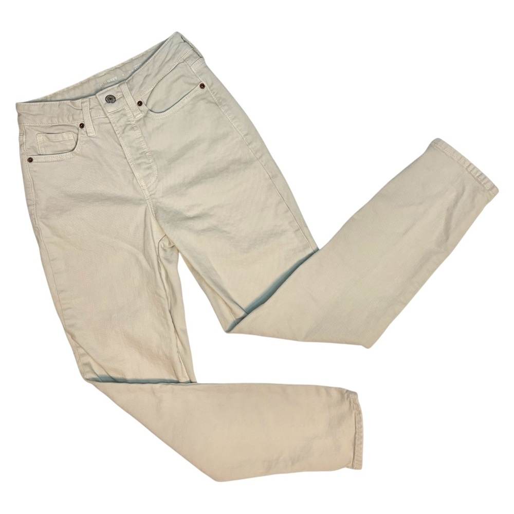Old Navy Cream High-Rise O.G. Straight Jeans